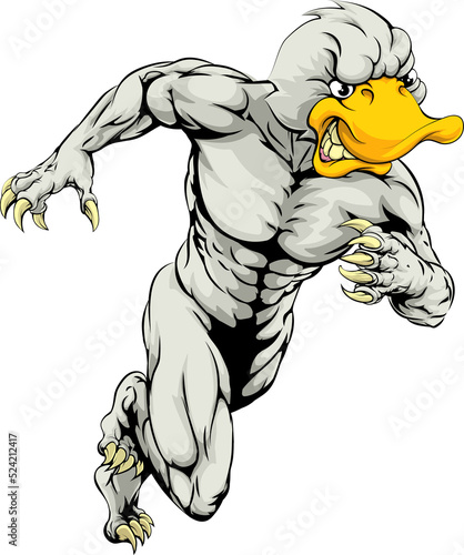Duck mascot running © Christos Georghiou