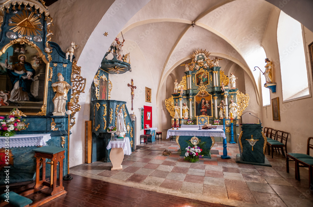 The Gothic Church of St. James the Apostle in Ostrowite, Pomeranian Voivodeship, Poland