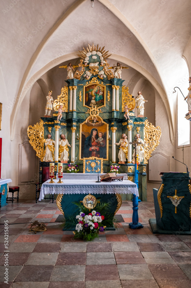 The Gothic Church of St. James the Apostle in Ostrowite, Pomeranian Voivodeship, Poland