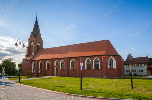 Church Of the Assumption of the Blessed Virgin Mary. Nowe Warpno, West Pomeranian Voivodeship, Poland. photo