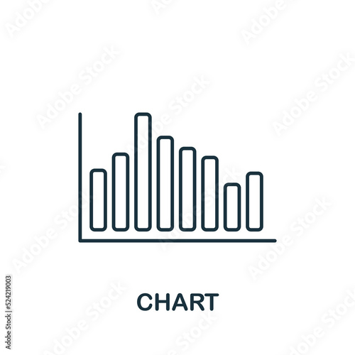 Free Download Chart icon. Line simple icon for templates, web design and infographics - GFXLoad