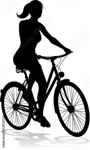 Woman Bike Cyclist Riding B...