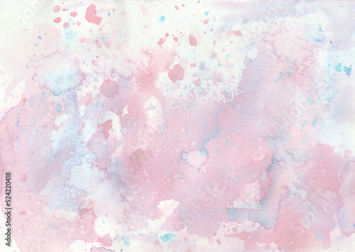 Pink blue watercolor painted background. distress oxides background