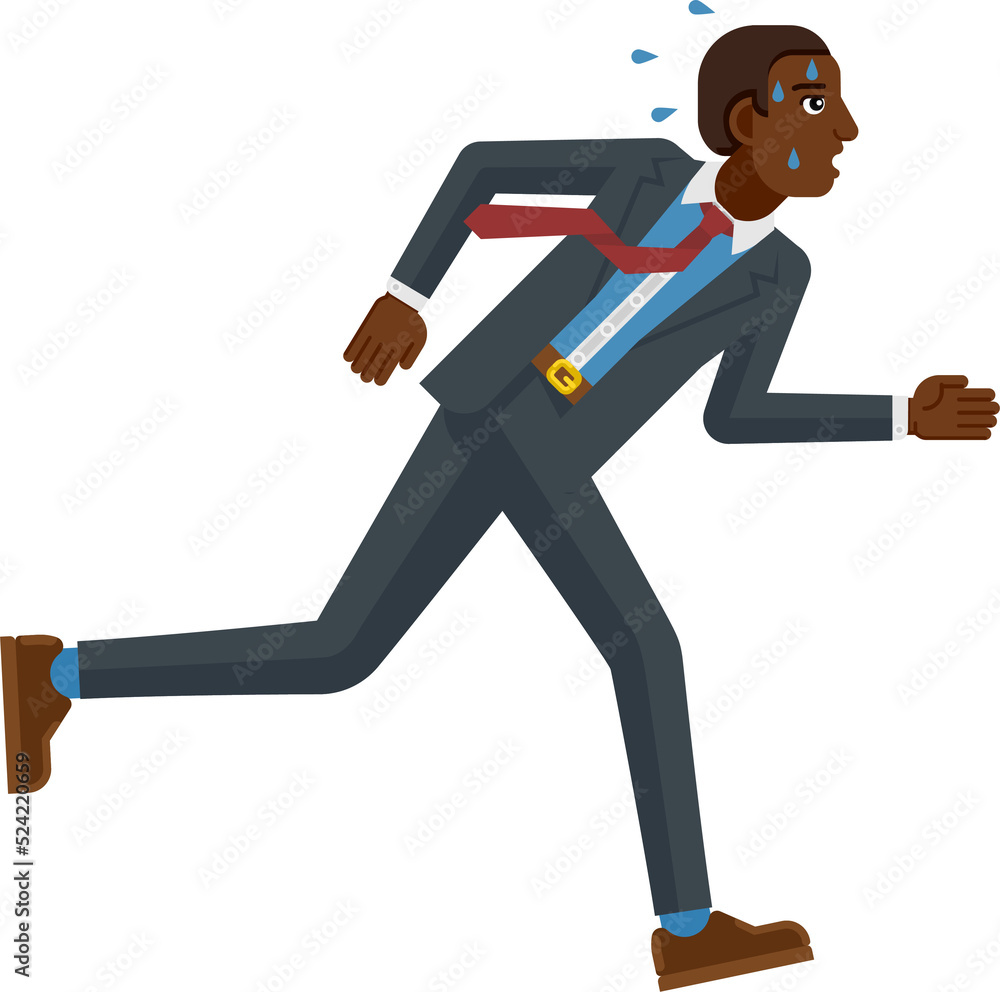 Business Man Stress Pressure Tired Running Concept Business Man Stress Pressure Tired Running Concept