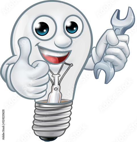 Light Bulb Cartoon Characte...
