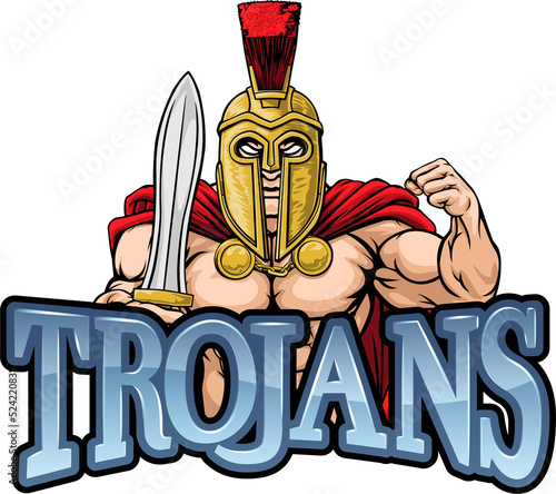 Trojan Spartan Sports Mascot
