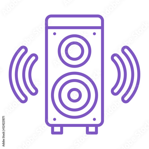 Speaker Multicolor Line Icon