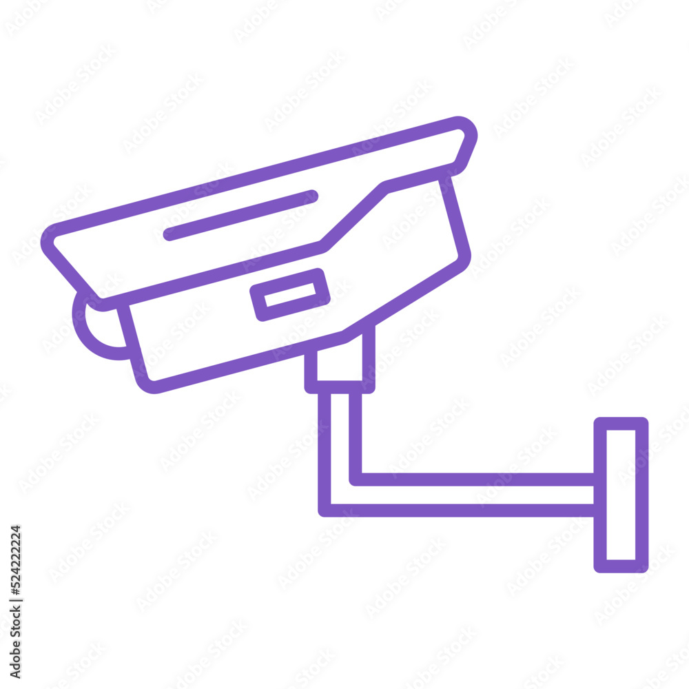 Cctv Multicolor Line Icon Cctv Multicolor Line Icon