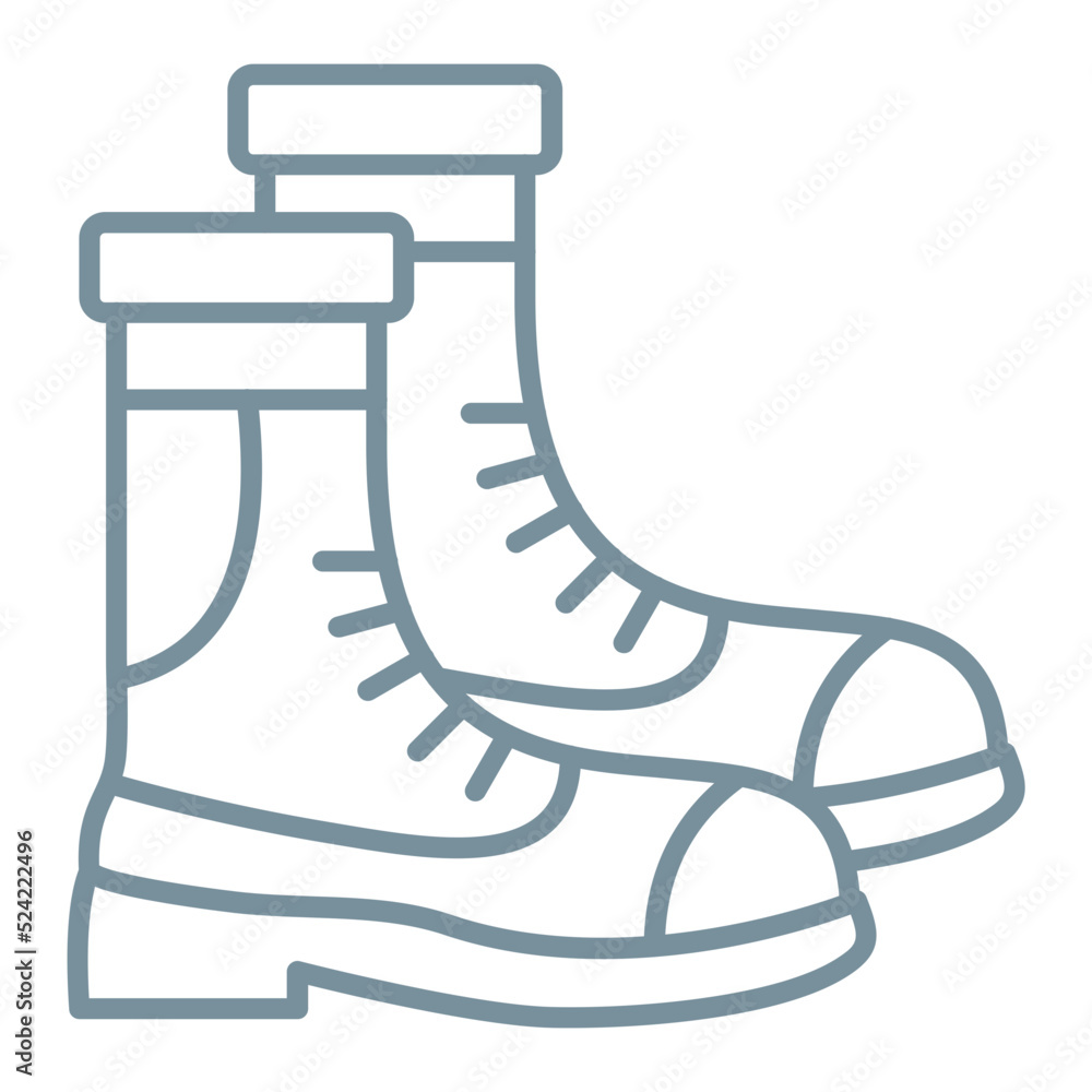 Autumn Boots Multicolor Line Icon Autumn Boots Multicolor Line Icon