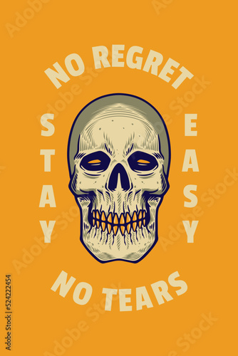 skull head card poster vect...