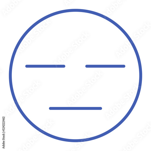 Expressionless Multicolor Line Icon