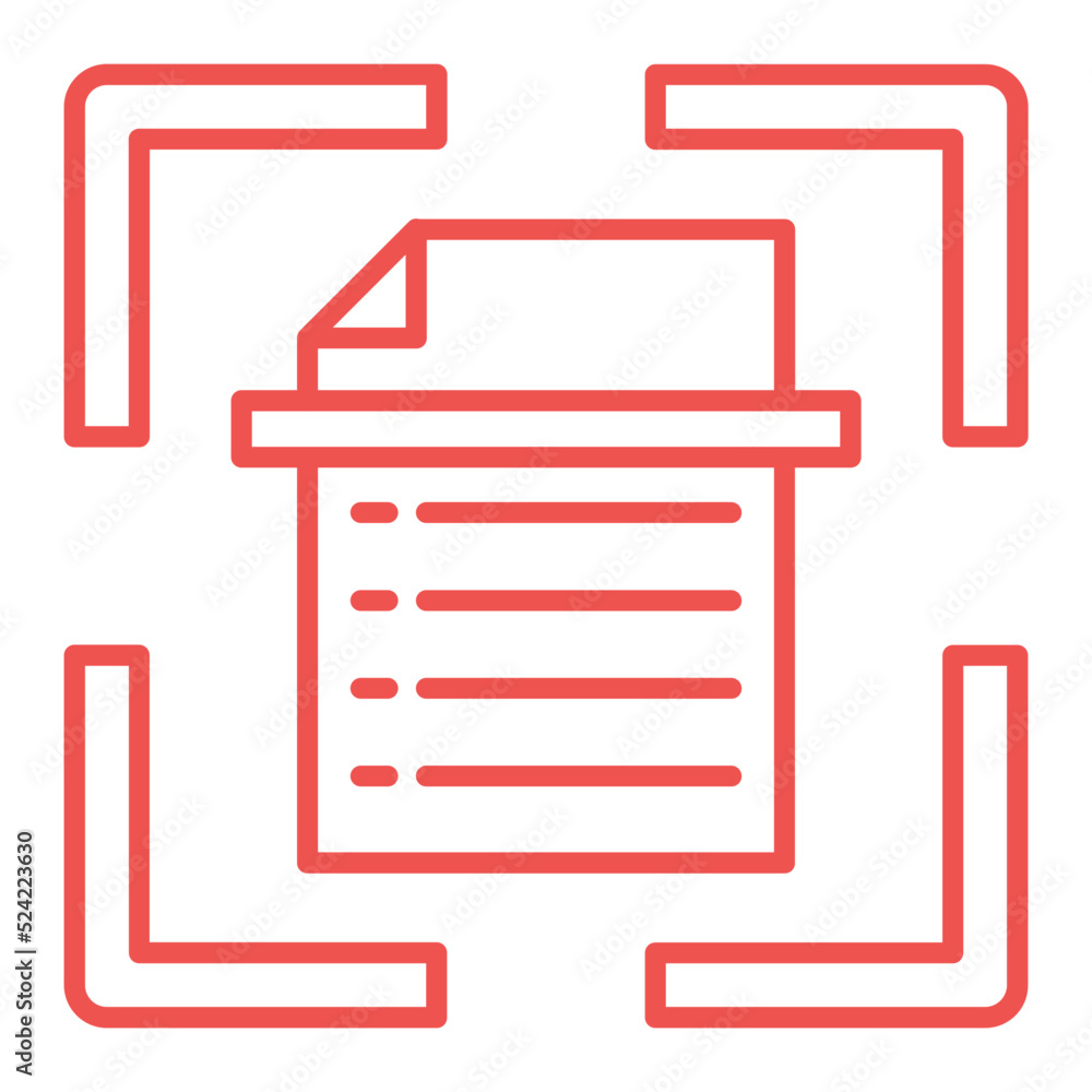 Scan Multicolor Line Icon Scan Multicolor Line Icon