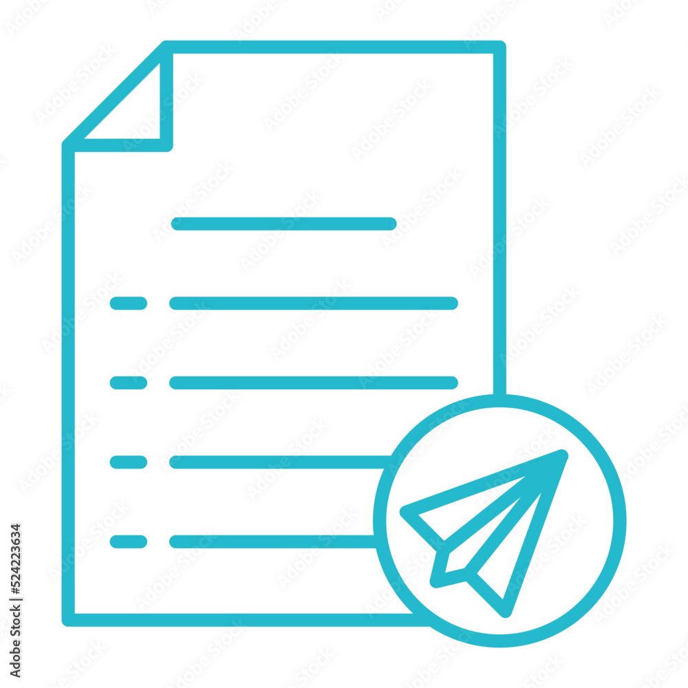 Send File Multicolor Line Icon Send File Multicolor Line Icon