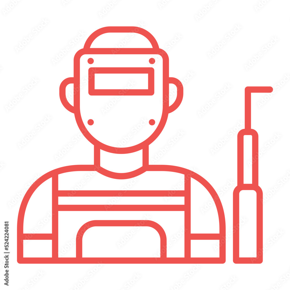 Welder Multicolor Line Icon Welder Multicolor Line Icon