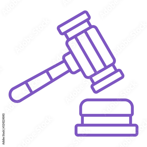Law Multicolor Line Icon