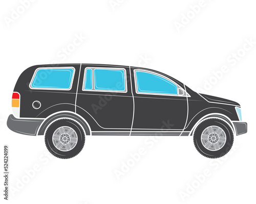 SUV in isolate on a white background. Vector illustration.