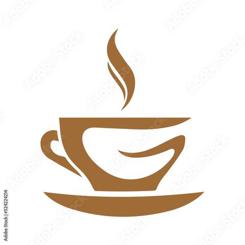 Cafe Logo Design With Letter G Shaped Coffee Cup