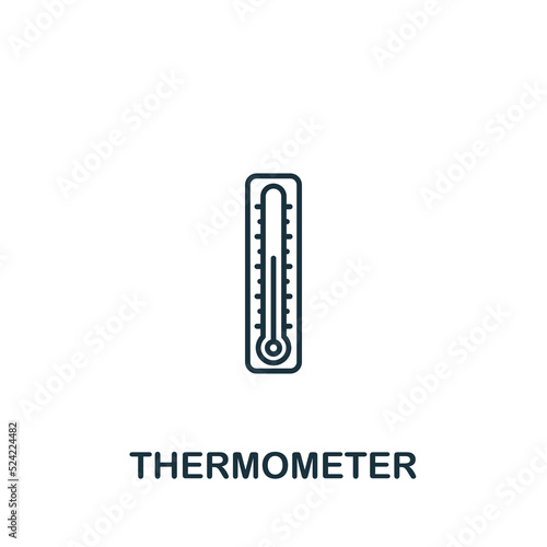 Thermometer icon. Line simple Measuring icon for templates  web design and infographics