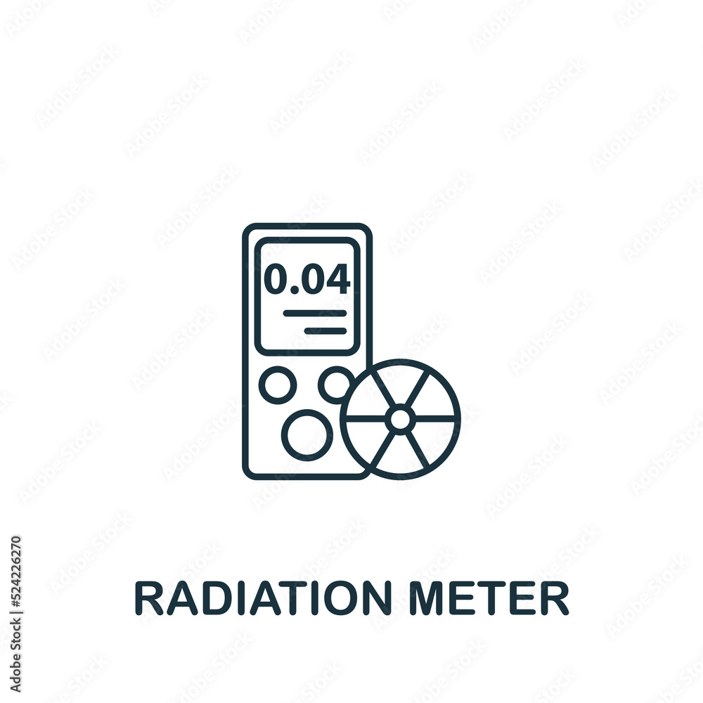 Radiation Meter icon. Line simple Measuring icon for templates, web design and infographics