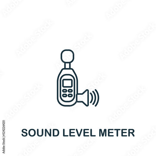 Sound Level Meter icon. Line simple Measuring icon for templates, web design and infographics