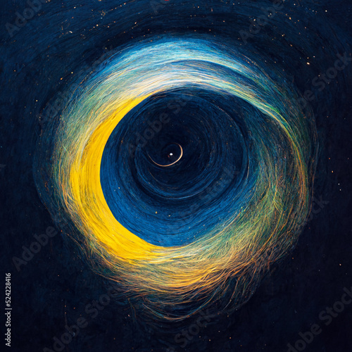 Illustration of colorful galaxy in the sky