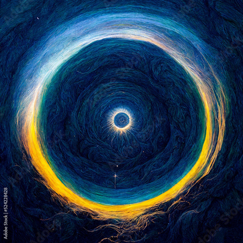 Illustration of colorful galaxy in the sky