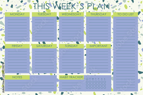 Planer Vector. Bullet Journal. To Do List.