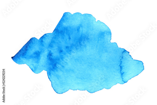 Abstract blue watercolor cloud for logo or text
