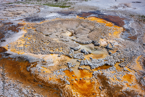 Detail of a geyser located in the Upper Basin of Yellowstone National Park