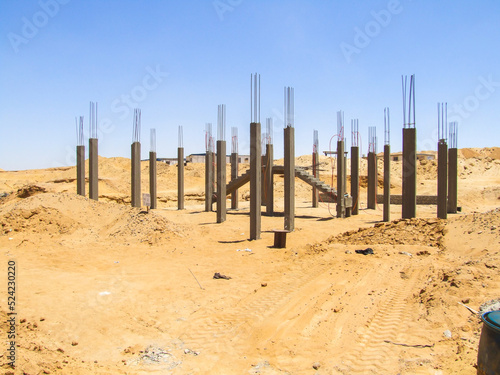 Construction Photo  shot is selective focus with shallow depth of field. Photo taken at Cairo Egypt on 13 May 2010