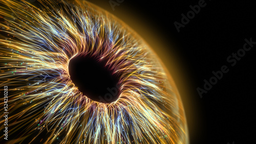 Constricted eye, illustration