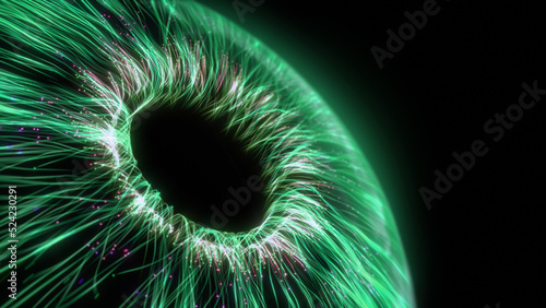 Dilated eye, illustration