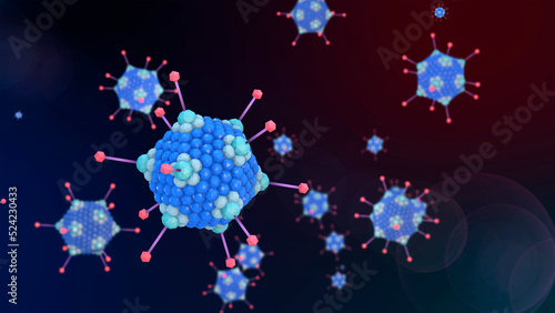 Adenoviruses, illustration photo