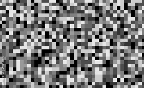 Abstract square mosaic tile monochrome background template. Halftone retro graphic vector.