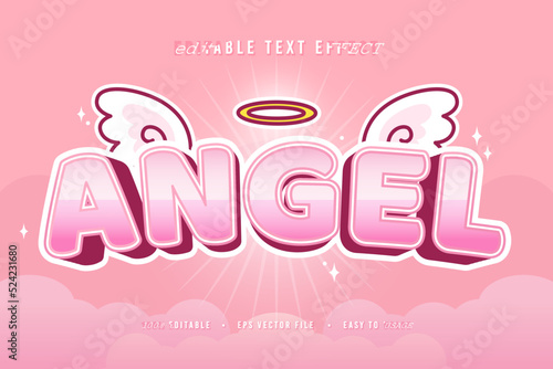 decorative angel Font and Alphabet vector