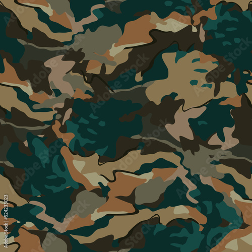 Murais de parede seamless camouflage pattern on background