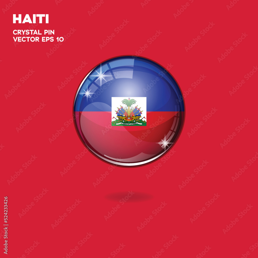 Obraz premium Haiti Flag 3D Buttons