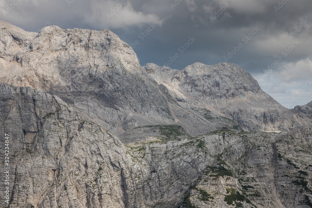 view of the highest peaks of the Julian Alps - Triglav National Park