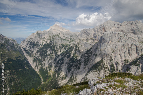 view of the highest peaks of the Julian Alps including Triglav - Triglav National Park