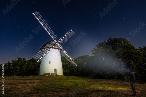Windmill on a spring evening in Germany