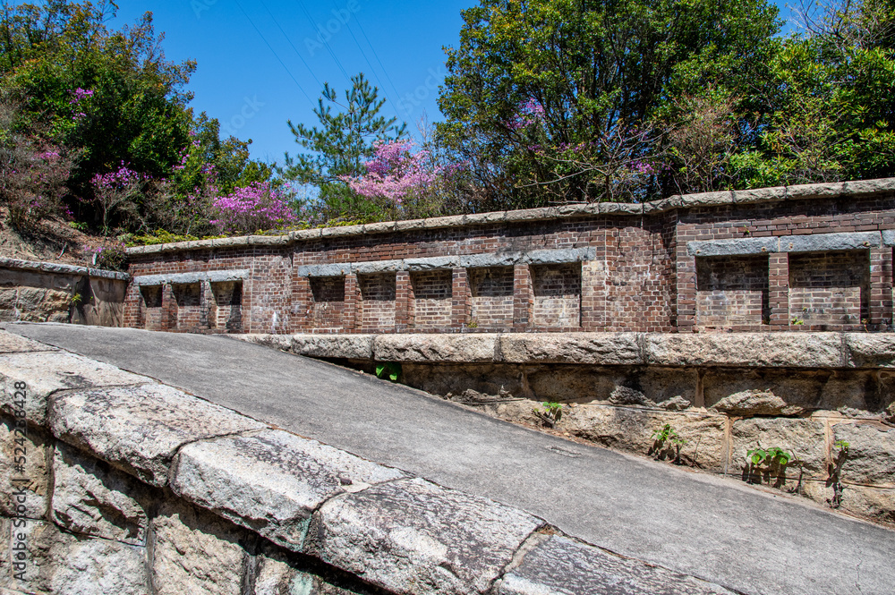 大久野島の北部砲台跡　広島県竹原市忠海町  Northern Cannon Battery Ruins on Okunoshima island known as 