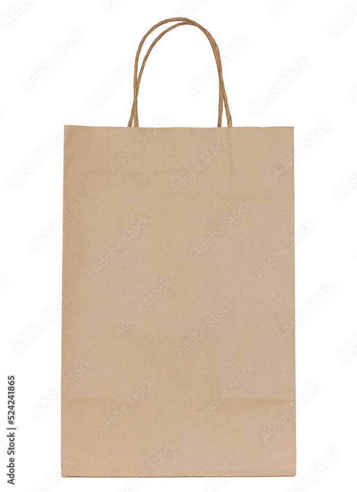 brown paper bag isolated with clipping path for mockup brown paper bag isolated with clipping path for mockup