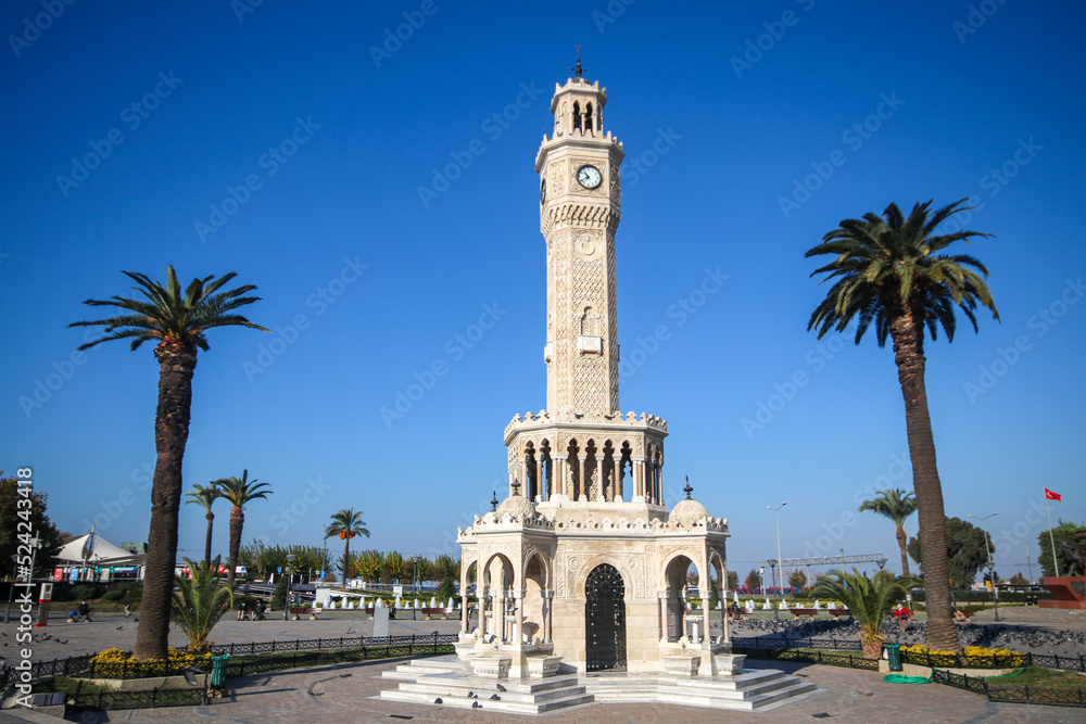 Izmir historical old clock tower