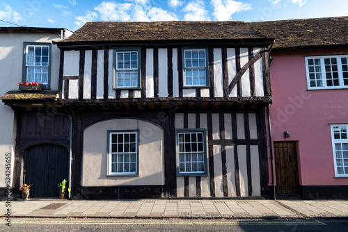 Traditional architecture in Sudbury street in Suffolk