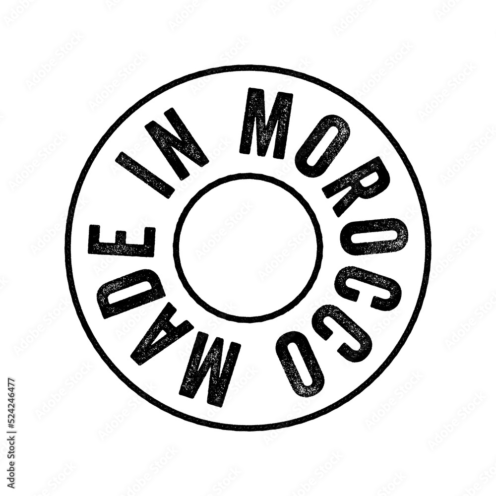 Made in Morocco text emblem stamp, concept background Made in Morocco text emblem stamp, concept background