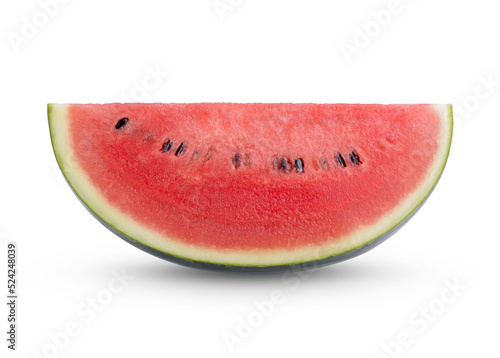 Sliced of watermelon isolated on transparent background (.PNG)