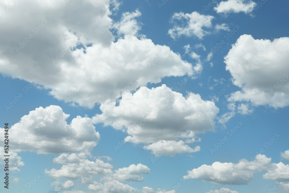 Picturesque view of beautiful sky with fluffy clouds Picturesque view of beautiful sky with fluffy clouds