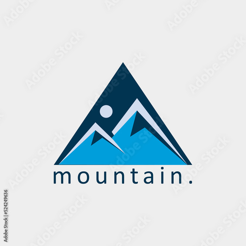 mountain illustration logo vector design
