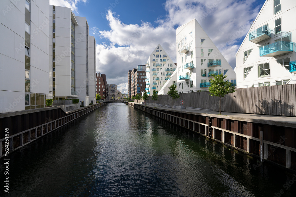 Fototapeta premium Blocks of flats around a canal