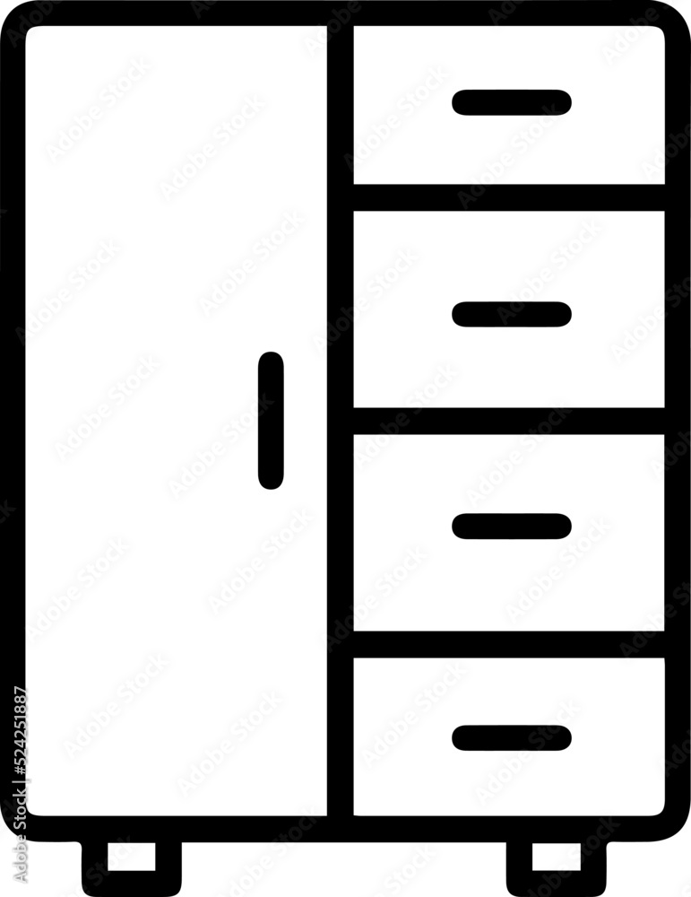 Wardrobe furniture outline icon. linear style sign for mobile concept and web design. Double door Closet simple line vector icon. Wardrobe furniture outline icon. linear style sign for mobile concept and web design. Double door Closet simple line vector icon.